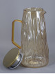 1.5 liter glass jug with metal lid, copper color