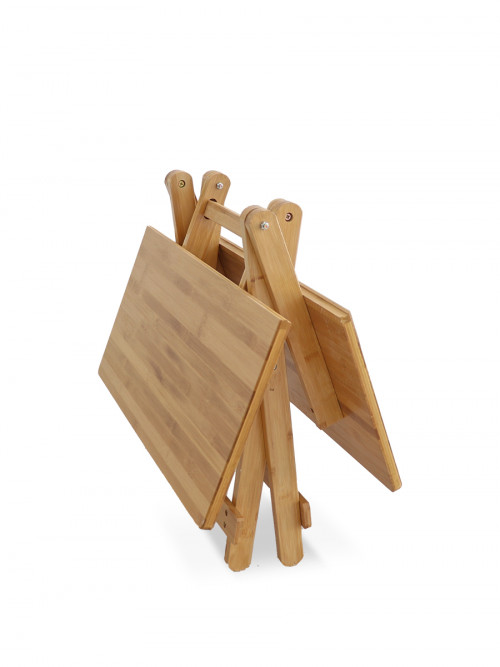 Square Wooden Folding Serving Table
