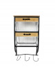 Wall shelf with 2 drawers and 3 metal hangers, size: 63 * 20 cm