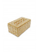 Gold crystal wastebasket and tissue box set