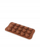  قالب شوكولاتة على شكل صدفة يحتوي على 15 فتحة بني 21x10.5x1.9سنتيمتر 