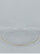Glass dish with golden edges Size: 32 cm
