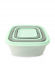 Square shape plastic food containers of different sizes