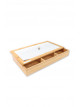 Wooden Rectangular Nuts Divider With Elegant Cover Size 43 * 23 cm