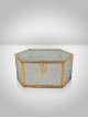 Glass accessories and jewelry box with gold edges 18*12*8 cm