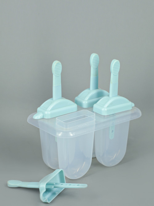 قالب لصنع المثلجات مكون 4 فتحات اخضر /شفاف