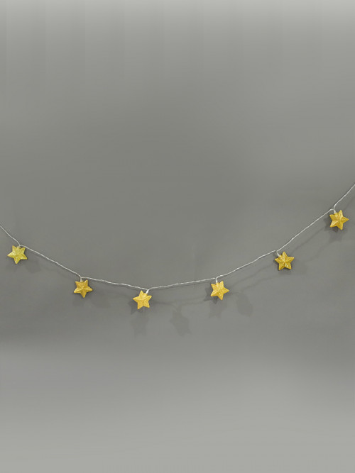 Decorative lamps powered by batteries in the form of a golden star, size 1.95 meters