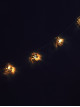 مصابيح زينه تعمل بالبطاريات على شكل هلال ونجمه ذهبي  مقاس 1.95متر