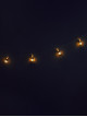 Decorative lights powered by batteries in the form of a golden lantern, size 1.95 meters