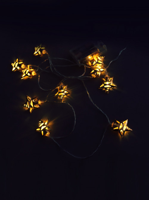 Ramadan Decoration Lights Gold Star Shape 1.80 m