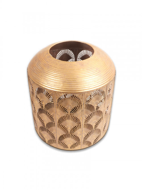 Lantern for candle holder metal gold 28*35 cm