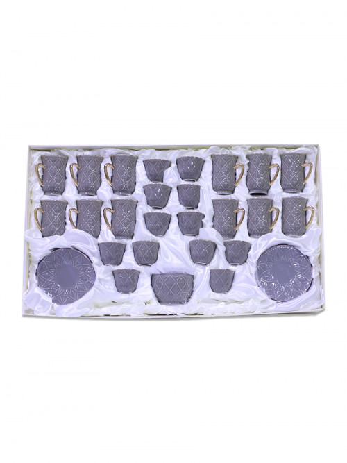 Gray color ceramic coffee and tea cups Set of 50 pcs