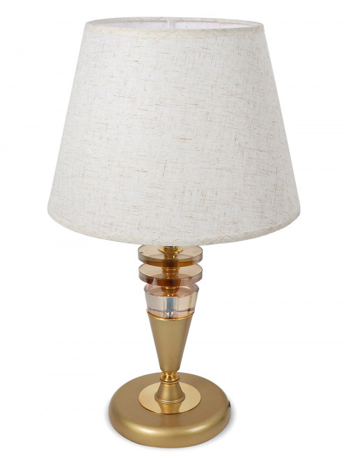 Lampshade with golden crystal base
