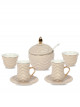 Set of 27 coffee and tea cups, beige