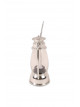 Battery operated luminous lantern, silver color, size: 13 * 7 cm