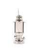Battery operated luminous lantern, silver color, size: 14 * 7 cm