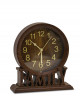 Round wall clock, brown color, size 17*21 cm