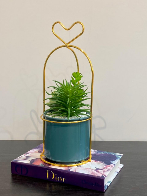 tree pot with golden stand