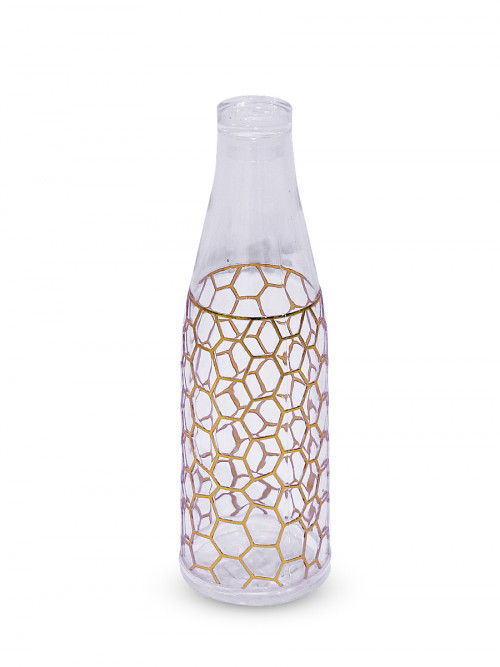 Gilded transparent acrylic water bottle
