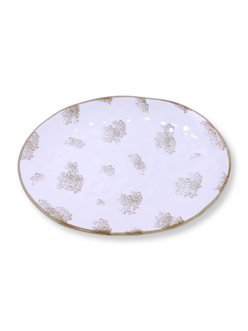 Modern oval ceramic dinner plate