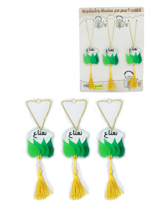 Acrylic hangings with mint words size 7 cm 3 pieces