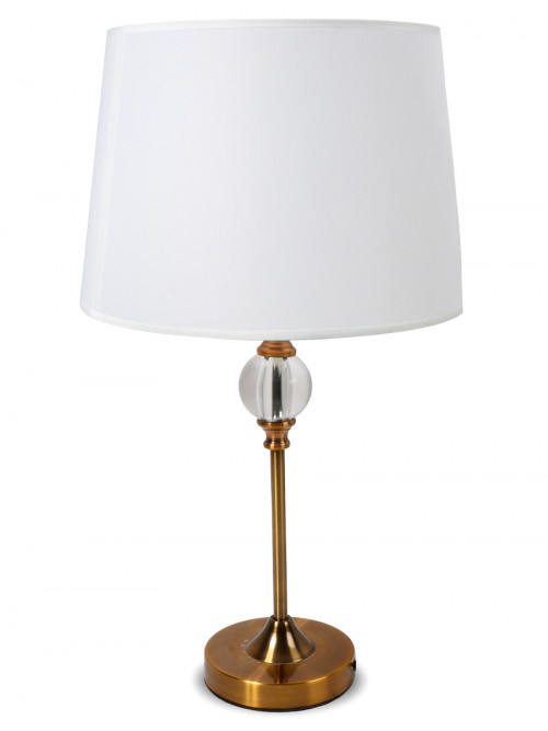 Lampshade with a golden crystal base