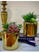 Artificial tree pot with golden base