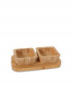 Wooden Nuts Divider Two Pieces With Wooden Stand