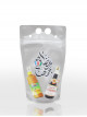 A set of sealed transparent juice bags with the words Ramadan brings us together 8 pieces 13 * 23 cm