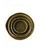 Round Bamboo Tabasi in 5 different sizes, golden color
