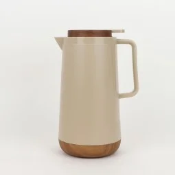 Stylish wooden design thermos - beige - 1.6 litre capacity