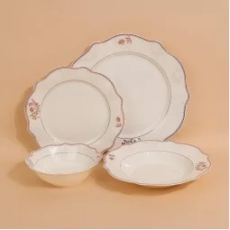 Modern porcelain dinnerware set - 24 pieces - 2S1MM100287