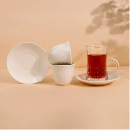 Uniquely designed coffee and tea cup set - 36 pieces - 2S1MM100453