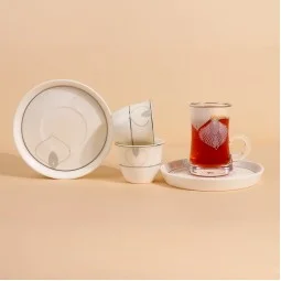 Luxury design tea and coffee cup set - 18 pieces - 2S1TT500095
