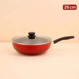 طاوة تيفلون بغطاء زجاجي - 26 سم - 2S1A00272