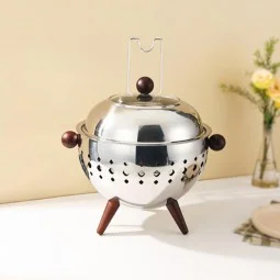 Modern design food warmer - silver - 3 liters