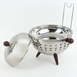 Modern design food warmer - silver - 6.5 liters
