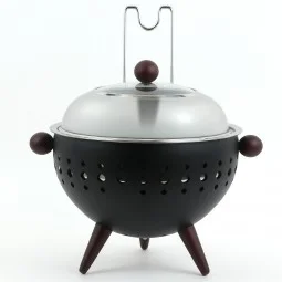 Modern design food warmer - black - 6.5 liters