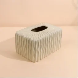علبة مناديل سراميك تصميم فاخر 20×13.5×10.5سم