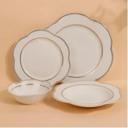 طقم عشاء فاخر بتصميم أنيق - 6 اشخاص - 24قطعة-2M1MM100538