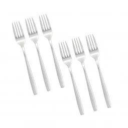 Stainless steel silver dinnerware set - 20 cm - 6 pieces - 2M1D200238
