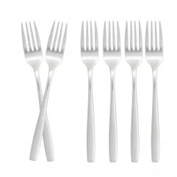 Stainless steel silver dinnerware set - 20 cm - 6 pieces - 2M1D200238