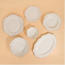 Luxury dinner set with an elegant design - 26 pieces - 2S1MM100340