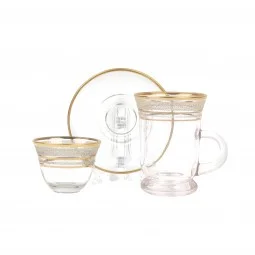 Luxury 36-piece crystal tea and coffee set