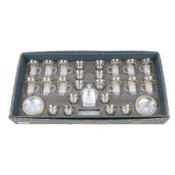 Luxury 50-piece crystal tea and coffee set