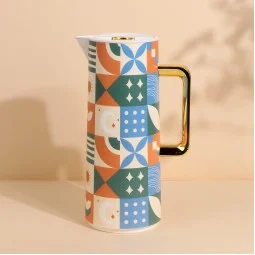 1 Liter Modern Floral Pattern Tea Thermos - 2G1B200077