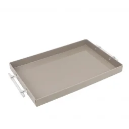 Elegant acrylic serving tray with gold handle - 49 x 33 cm