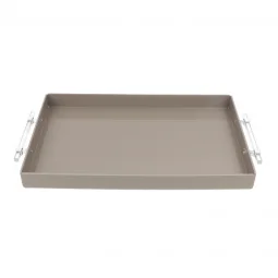 Elegant acrylic serving tray with gold handle - 49 x 33 cm