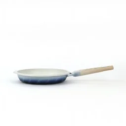 Light beige granite frying pan with wooden handle, single size, 24 cm - 2M1A400047