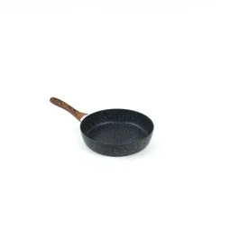 Beige granite frying pan with wooden handle, single size 20 cm - 2S1A400200